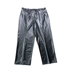 SHEIN Sky Cyberpunk Pants Women's 2X Liquid Western Rodeo Matrix Faux Leather